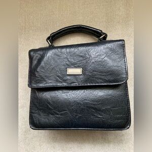 Elegant Black Leather Satchel